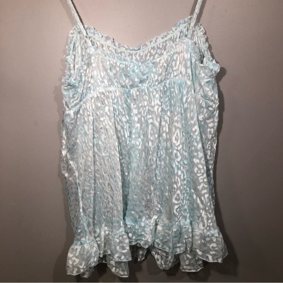 Victoria Secret I Do Collection Blue Leopard Top Size Large - Picture 2 of 8